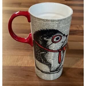 Cypress Home Hedge Hog Ceramic Latte Coffee Cup 17 oz Capacity